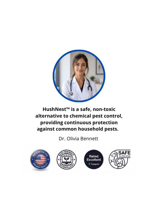 HushNest™  2026 Ultrasonic Pest Repeller - Pests Out. Peace In.