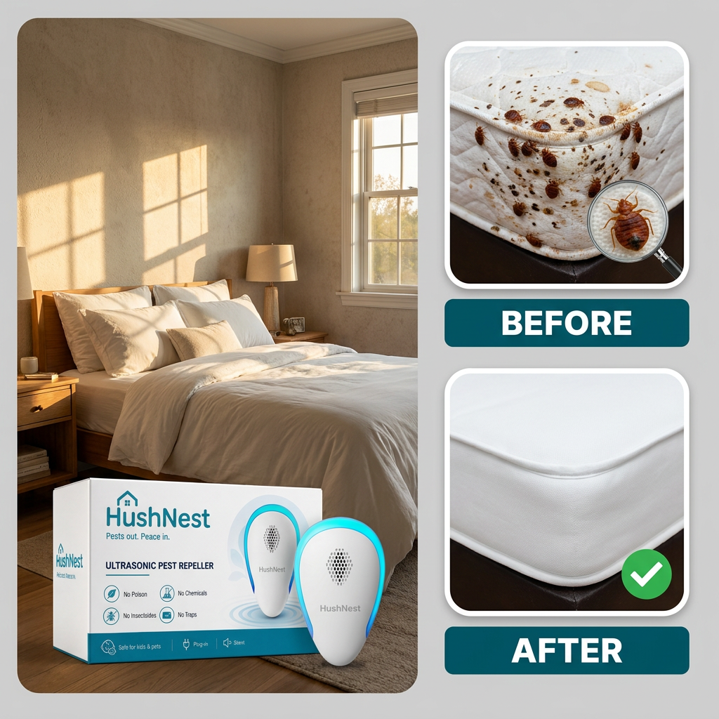 HushNest™  2026 Ultrasonic Pest Repeller - Pests Out. Peace In.
